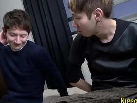 Asian twinks getting sucked and fucked in HD video.