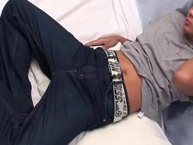 Solo boy Oei has a great time pleasuring himself.