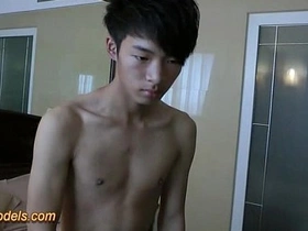 Steamy shower scene ends up in a hot gay scene with an Asian twink.