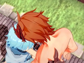 Young and straight boys engage in hot anal sex in Genshin Impact