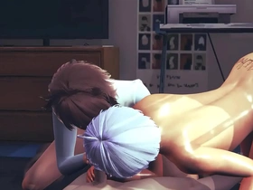 Sissy crossdress in Yaoi Femboy threesome with Japanese and Asian partners