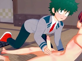 Sissy crossdress in My Hero Academia Yaoi: Deku and Shoutos steamy encounter