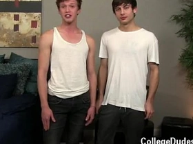 Young Asian gay hotel scene with As Riler and Zaden, blow job and anal sex.