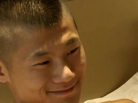 Asian boy’s big cock during gay audition