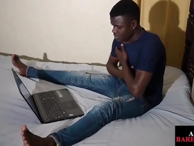 Young black amateur masturbates and shows off his skills with a hand job.
