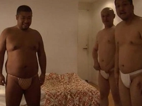 Gay Japanese fundoshi wearers in hardcore action