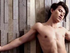 Gay Asian twink gets cum shot in this blueman video