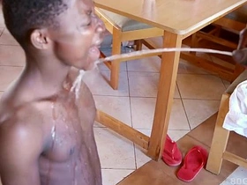 Three gay cocks of African twinks in raw fucking action