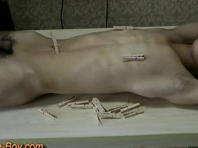 Petite Asian slave endures painful BDSM clips
