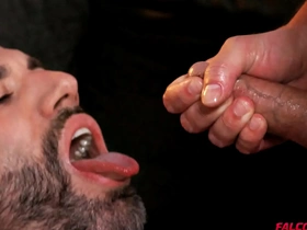 Bodybuilder hunk gets his hairy ass pounded by fellow stud
