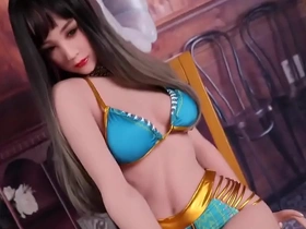 The slender ESDOLL, a 158cm B-cup Japanese sex doll, indulges in her passion for sex