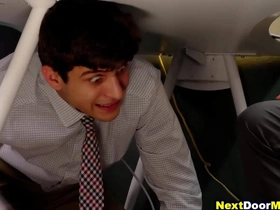 Black boss punishes naughty office clerks with a rough gay romp