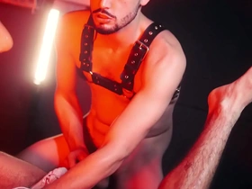 Lucao's wild play with piss and fist for a kinky puppy play