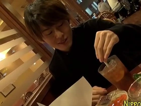 Young Japanese twink masturbates his tight hole