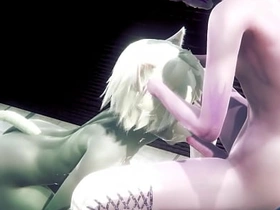 Furry Yaoi - Two cats sex in toilet - Sissy crossdress Japanese Asian Manga Anime Film  Game Porn Gay