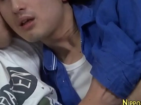 Asian hunk gets blowjob