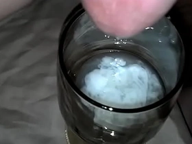Asian twink multi cum in glass